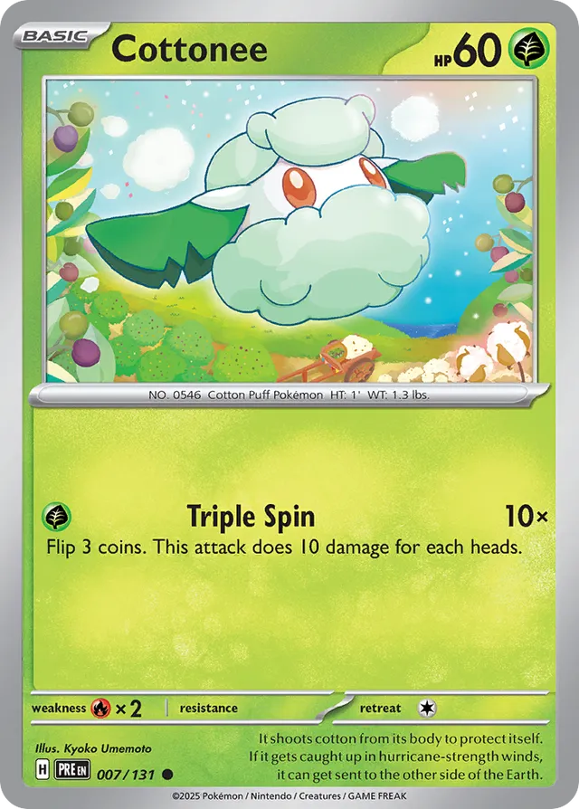 Cottonee Prismatic Evolutions 007/131 Common