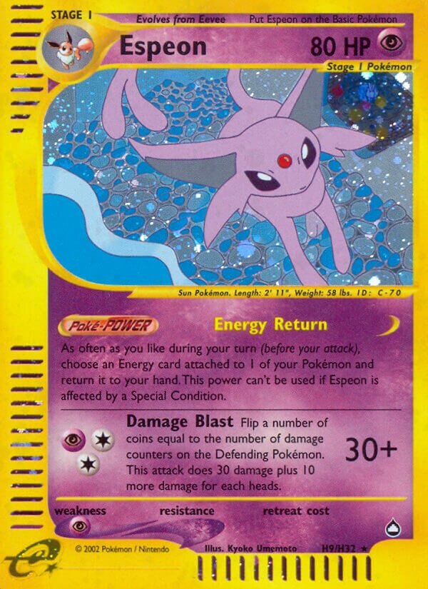 H9/H32 Espeon AQ Rare Holo