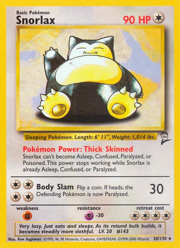 Snorlax Base 2 30/130 Rare