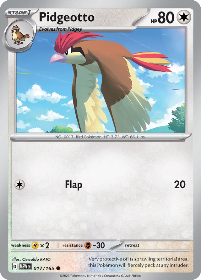 017/165 Pidgeotto MEW Common