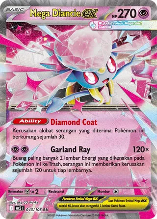 Mega Diancie ex (Blue Blaze 043/103)
