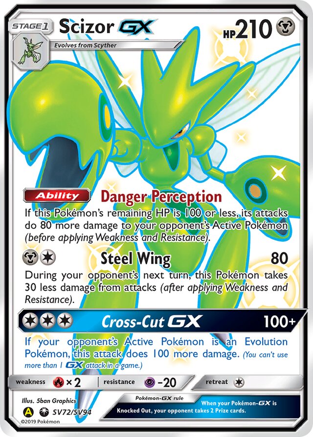 SV72/SV94 ScizorGX HIF Rare Shiny GX