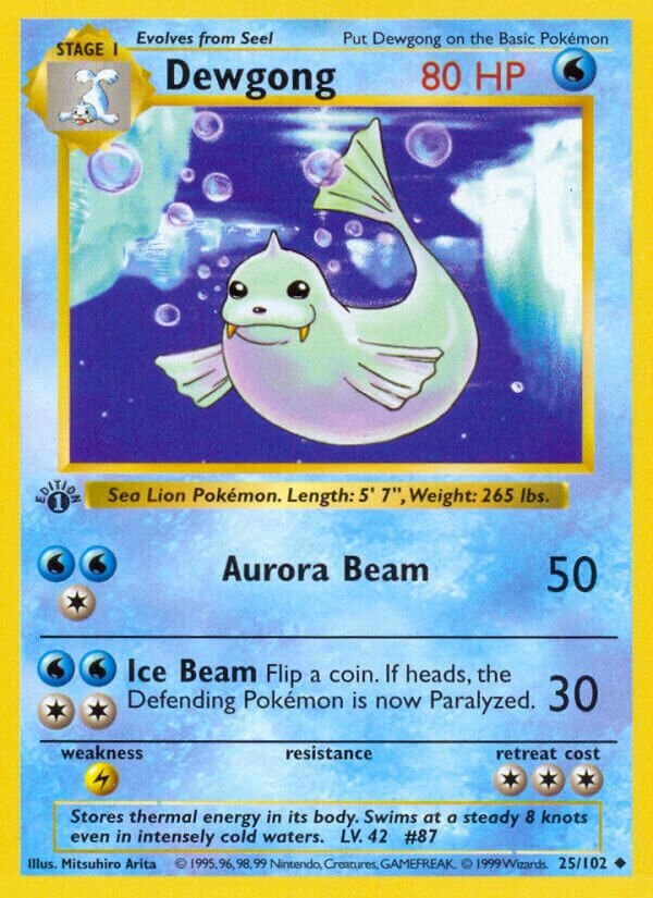 Dewgong Base 25/102 Uncommon