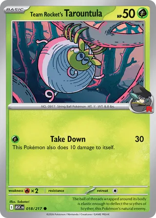 Team Rocket's Tarountula (Ascended Heroes 018/217)