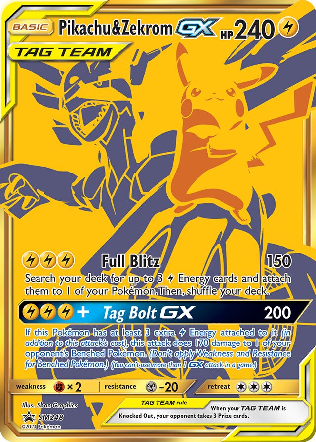 SM248 Pikachu & ZekromTag Team GX SMP PROMO