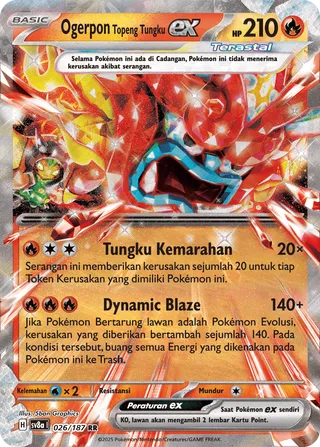 Hearthflame Mask Ogerpon ex (Terastal Festival ex 026/187)