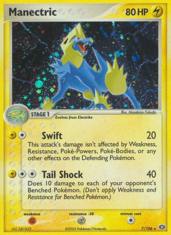 Manectric 7/106 3 EX EMERALD HOLO RARE PTCG