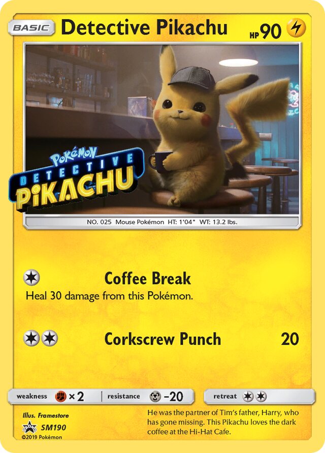 SM190 Detective Pikachu [Sheen Holo] SMP PROMO