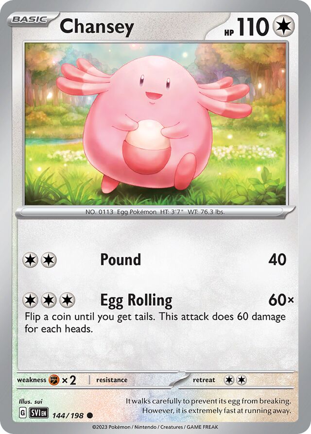 Chansey Scarlet & Violet 144/198 Common