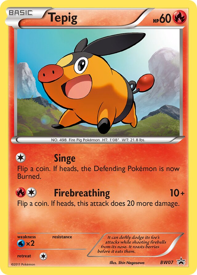 Tepig BW Black Star Promos BW07 PROMO