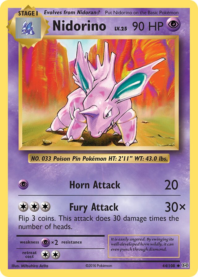 Nidorino Evolutions 44/108 Uncommon