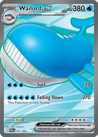 Wailord ex (Pitch Black 097/084)