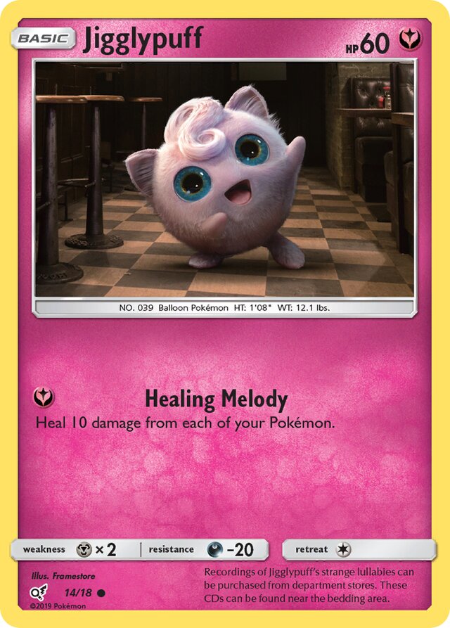 Jigglypuff Detective Pikachu 14/18 Common Holo