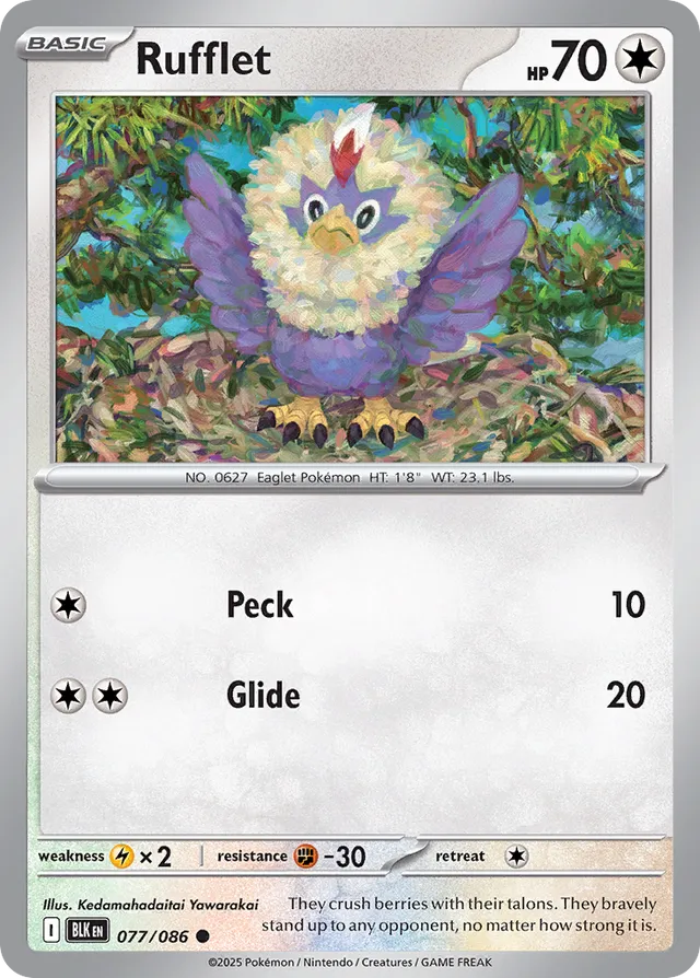 Rufflet Black Bolt 077/086 Common