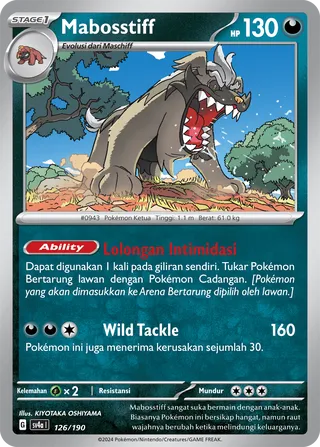 Mabosstiff (Shiny Treasure ex 126/190)