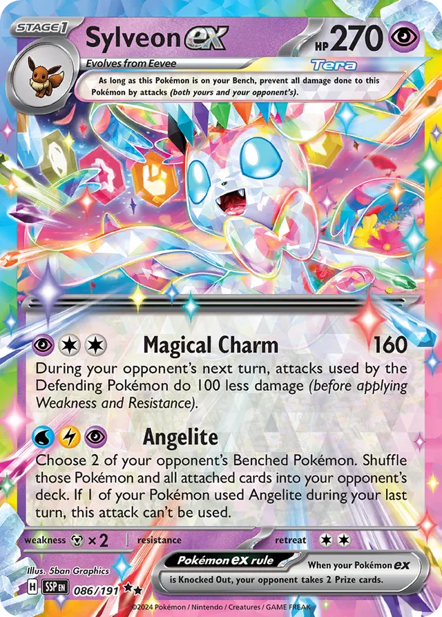 Sylveonex Surging Sparks 086/191 Double Rare