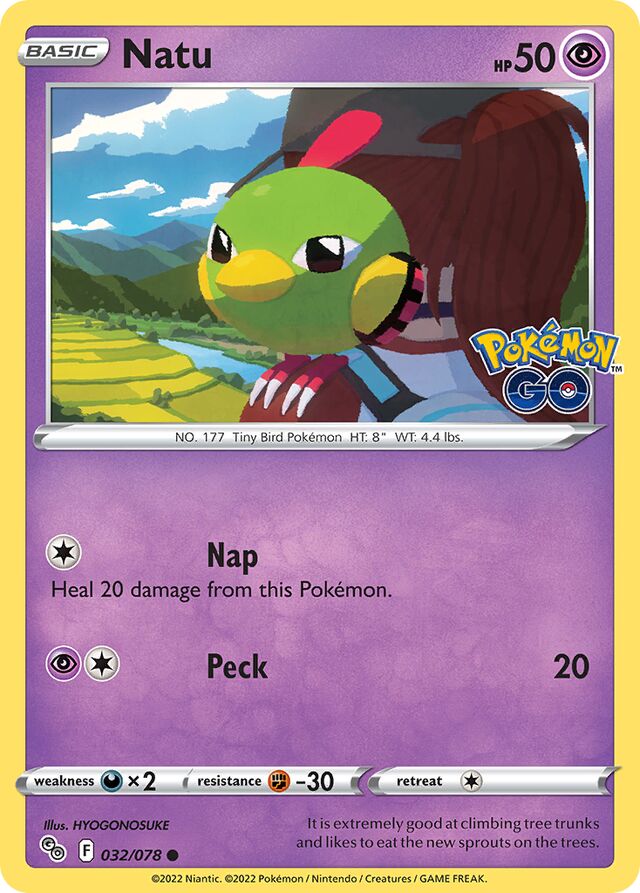 Natu Pokémon GO 032/078 Common