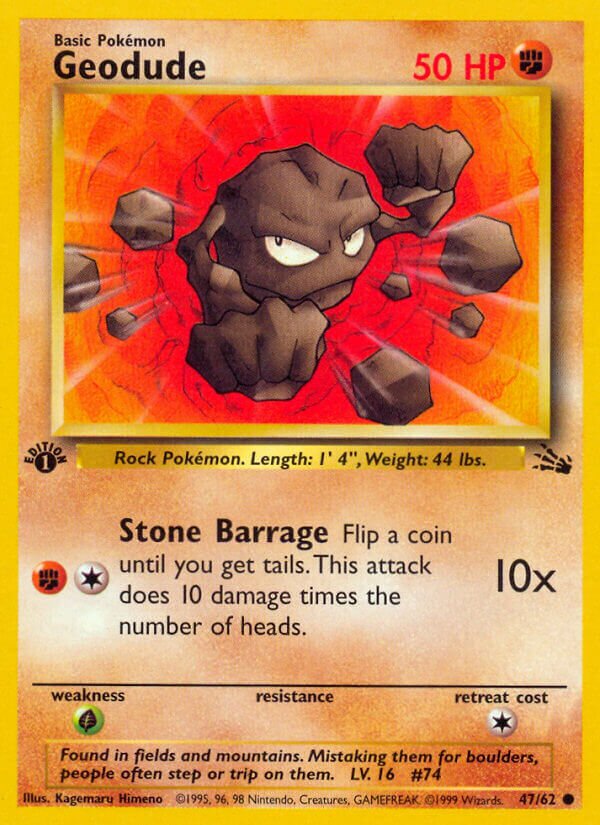 Geodude Fossil 47/62 Common