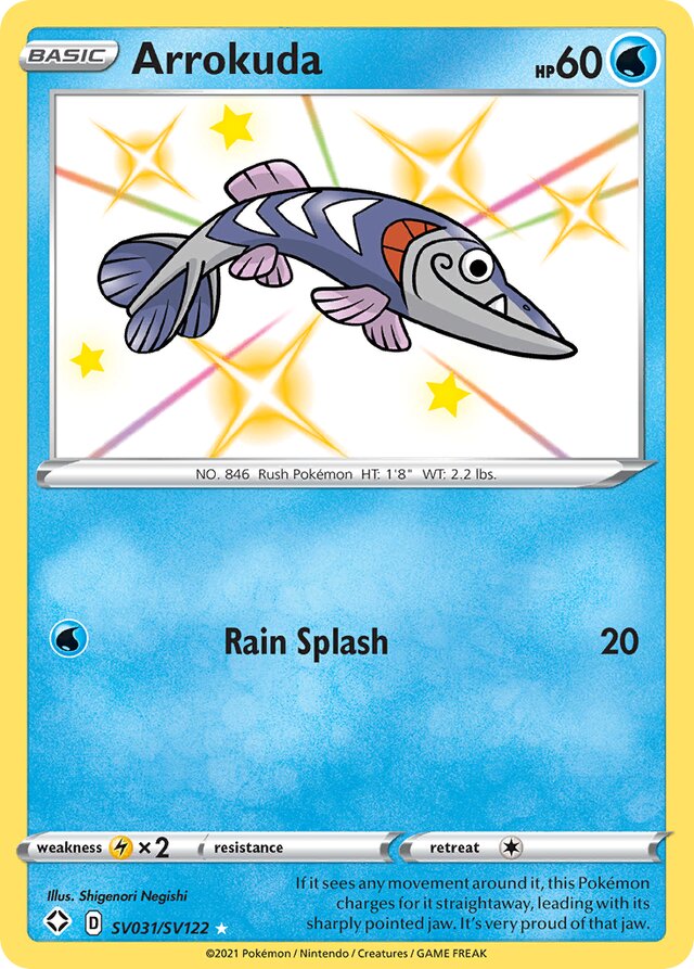 Arrokuda Shining Fates SV031/SV122 Rare Shiny