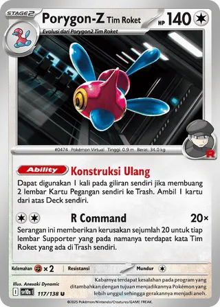 Team Rocket's Porygon-Z (Presence of Champions 117/138)
