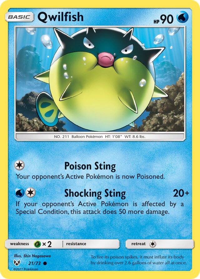 Qwilfish Shining Legends 21/73 Common