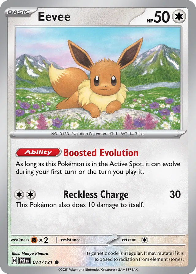 Eevee Prismatic Evolutions 074/131 Common