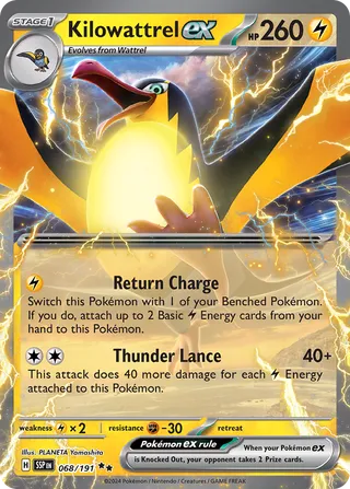Kilowattrel ex (Surging Sparks 068/191)