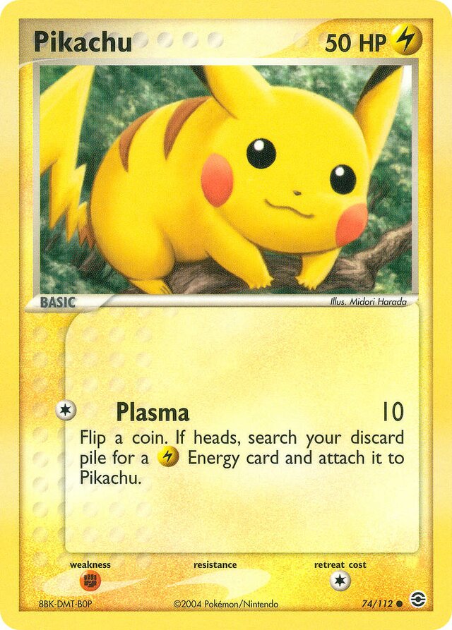 74/112 Pikachu RG Common
