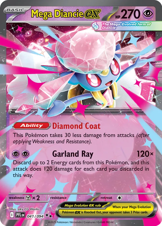041/094 Mega Diancie ex PFL Double Rare