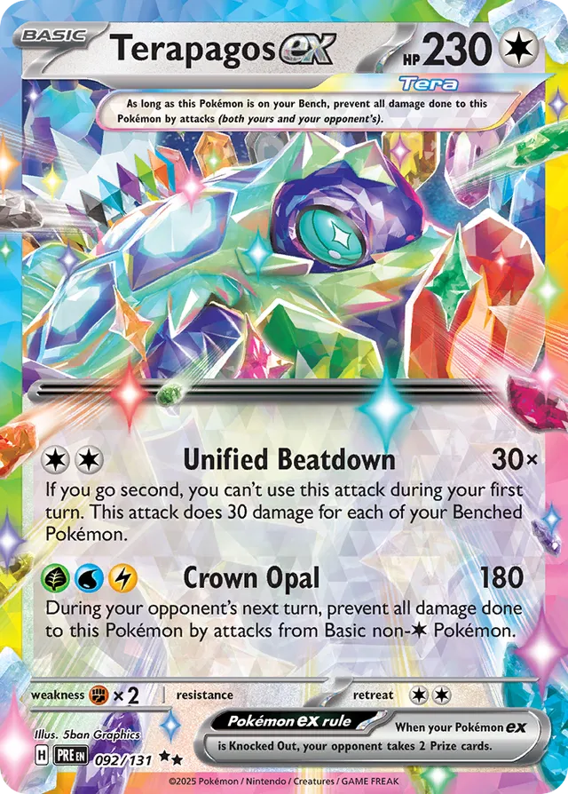 Terapagosex Prismatic Evolutions 092/131 Double Rare