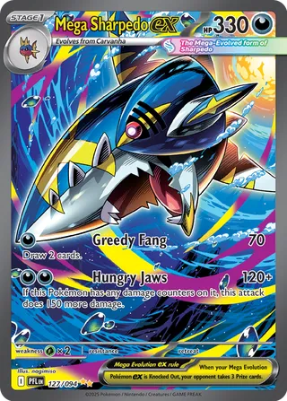 Mega Sharpedo ex (Phantasmal Flames 127/094)