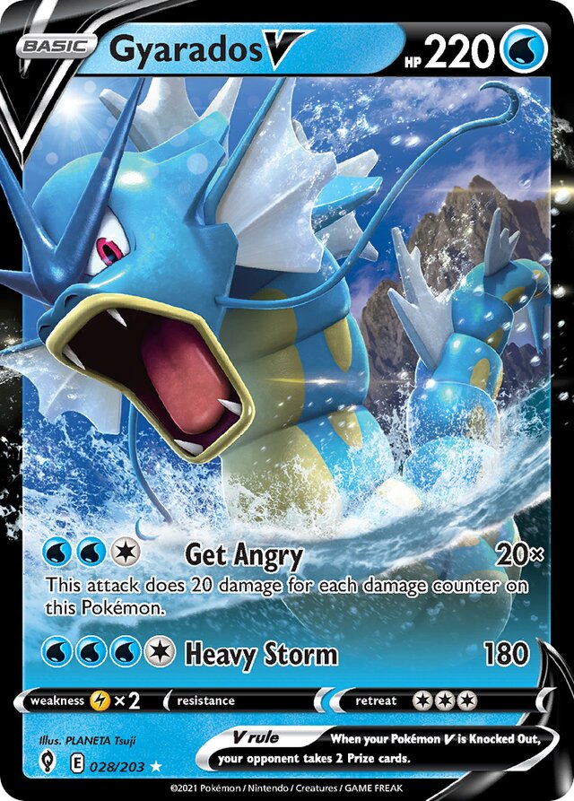 028/203 GyaradosV EVS Ultra-Rare Rare