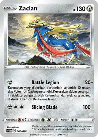 Zacian (Scizor ex Tactics Deck 006/018)