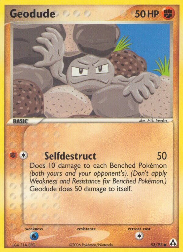 Geodude 53/92 3 EX LEGEND MAKER COMMON PTCG
