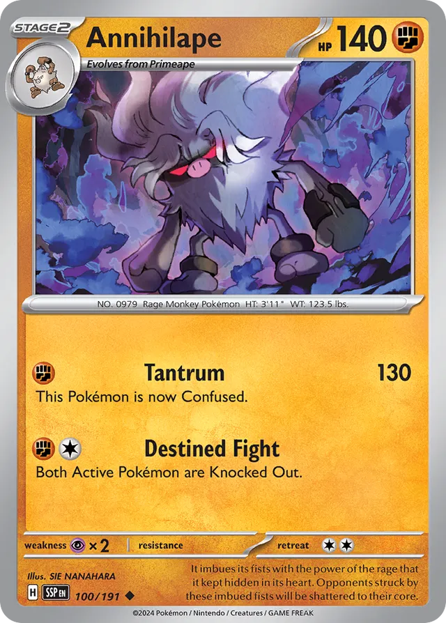 Annihilape Surging Sparks 100/191 Uncommon