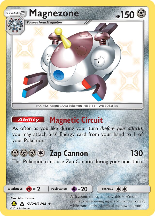 Magnezone Hidden Fates SV29/SV94 Rare Shiny