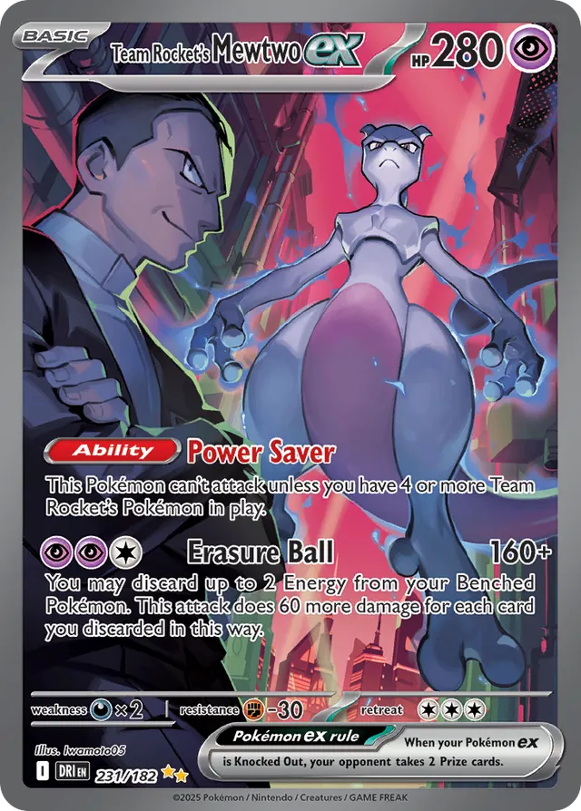 Team Rocket's Mewtwoex Destined Rivals 231/182 Special Illustration Rare