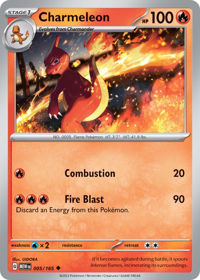 Charmeleon 151 005/165 Uncommon