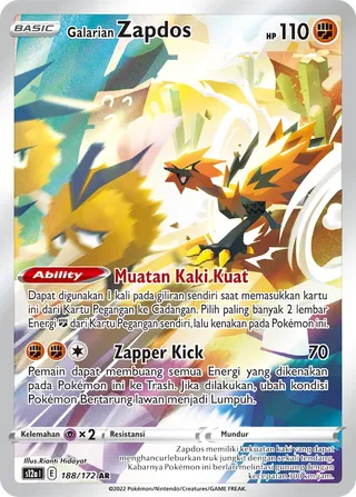Galarian Zapdos (VSTAR Universe 188/172)