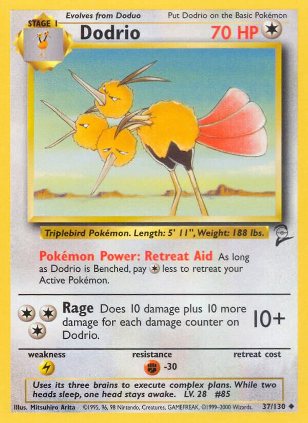 Dodrio Base 2 37/130 Uncommon