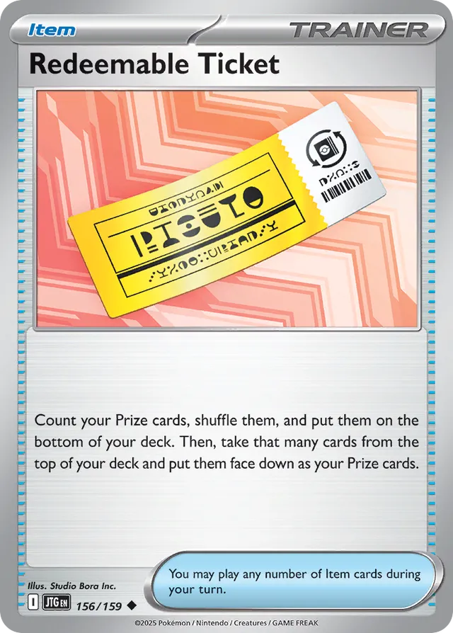 Redeemable Ticket Journey Together 156/159 Uncommon
