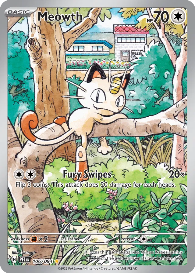106/094 Meowth PFL Illustration Rare