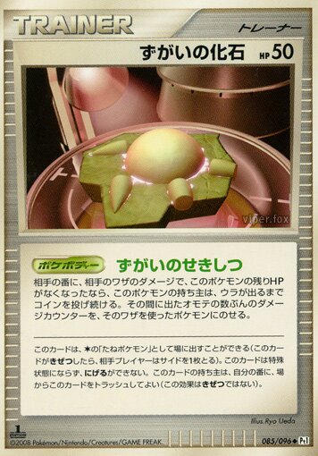 085/096 Skull Fossilずがいの化石 Uncommon