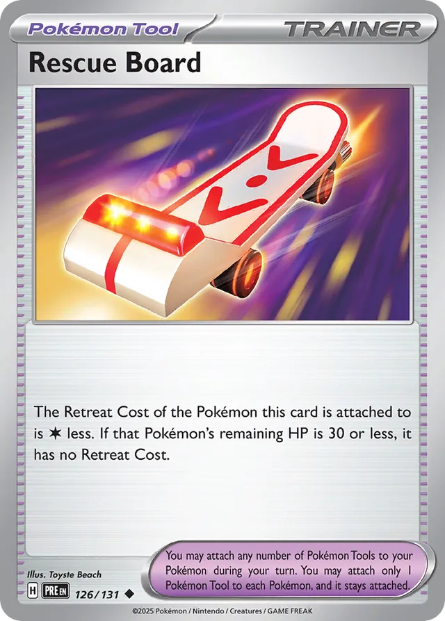 Rescue Board Prismatic Evolutions 126/131 Uncommon