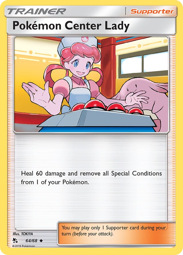 Pokémon Center Lady Hidden Fates 64/68 Uncommon