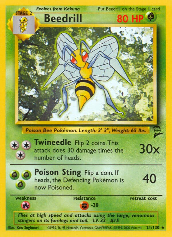 Beedrill Base 2 21/130 Rare