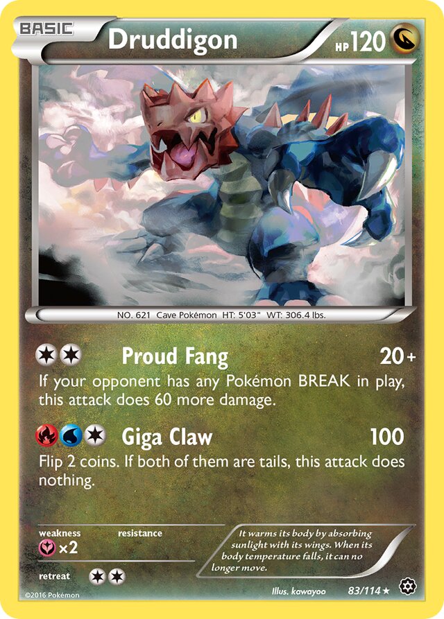 Druddigon Steam Siege 83/114 Rare