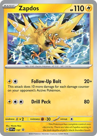 157 Zapdos SVP PROMO