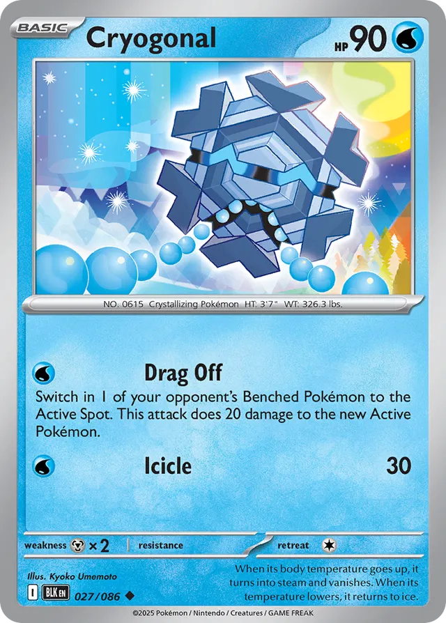 Cryogonal Black Bolt 027/086 Uncommon