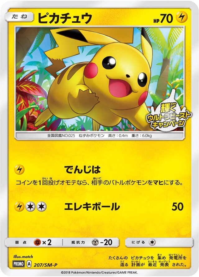 207/SM-P Pikachuピカチュウ